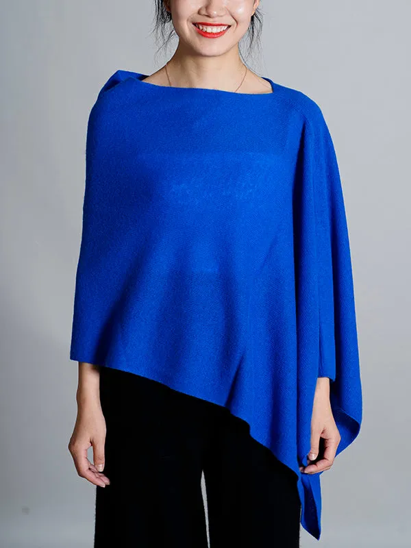 100% Cashmere Solid Color Cape Shawl&Cloak