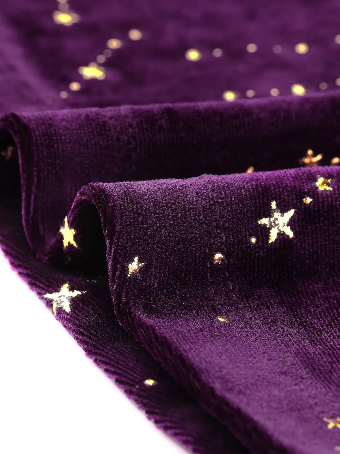 Allegra K Velvet Dress for Women's Stars Square Neck Mini A-Line Dress