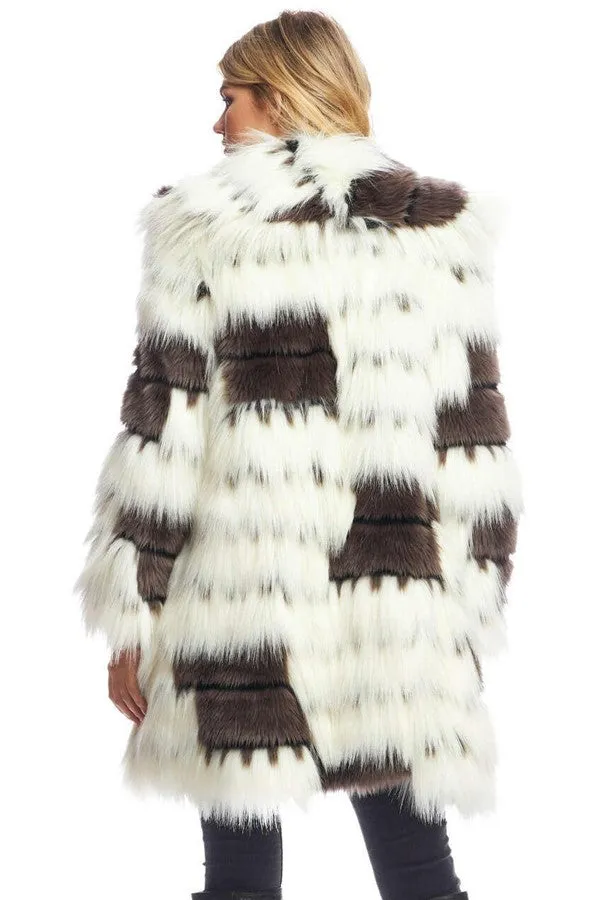 Alter Ego Faux Fur Shawl Collar Coat