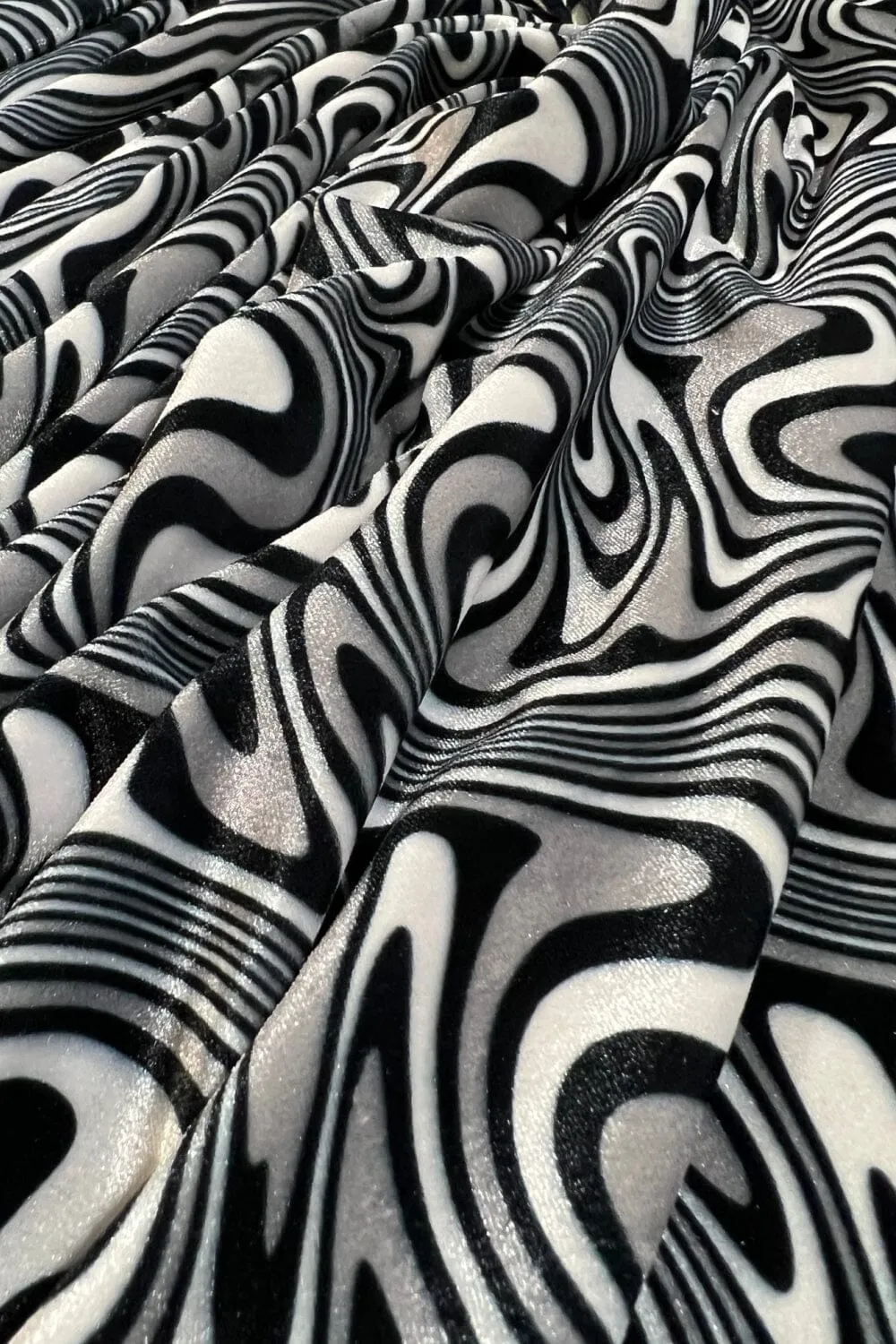 Asymmetrical Distortion Velvet Catsuit