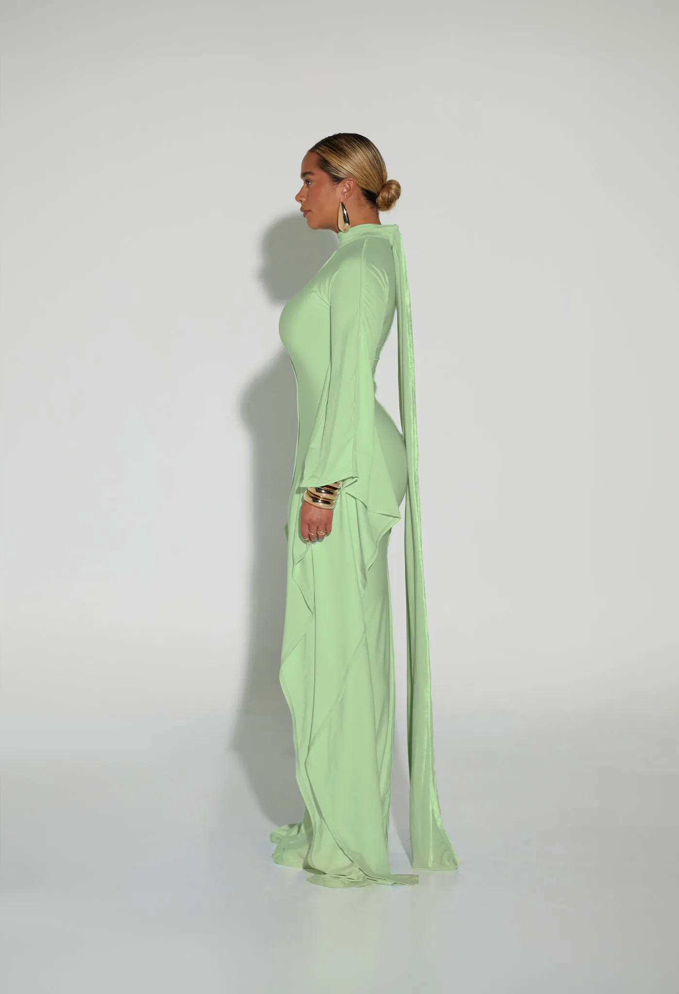 Batwing Gown - Honeydew