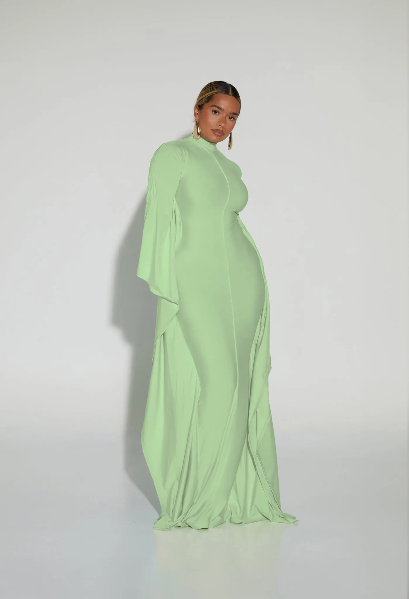 Batwing Gown - Honeydew