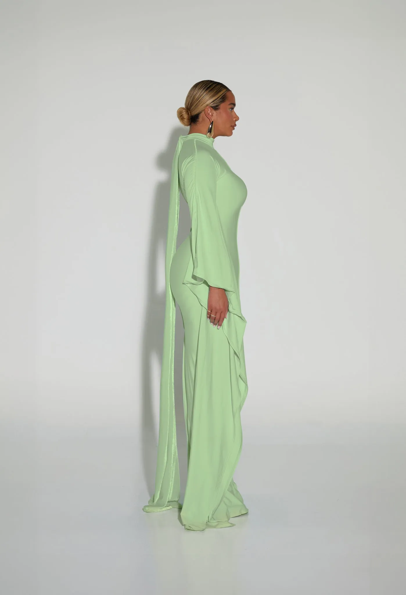 Batwing Gown - Honeydew