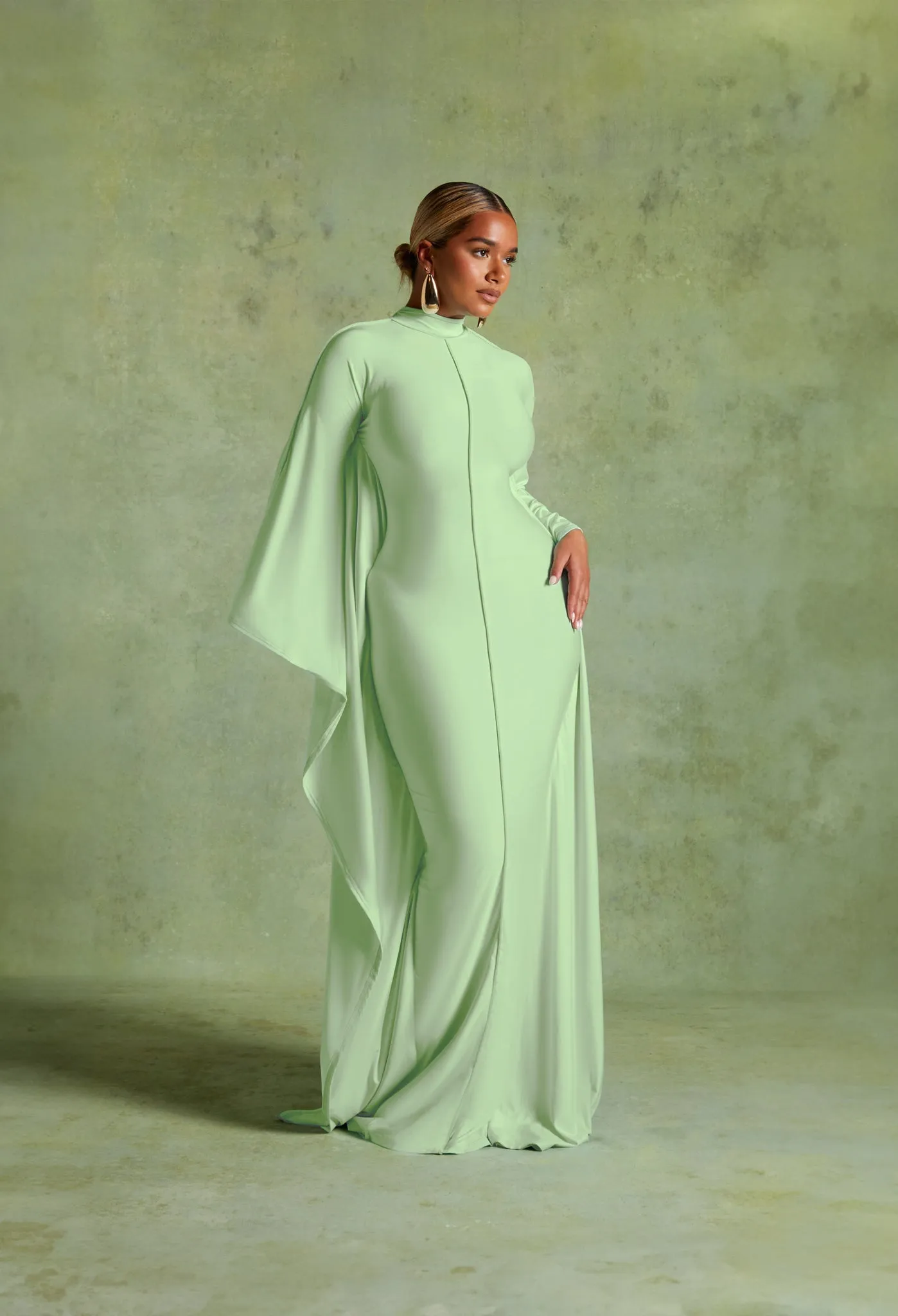 Batwing Gown - Honeydew