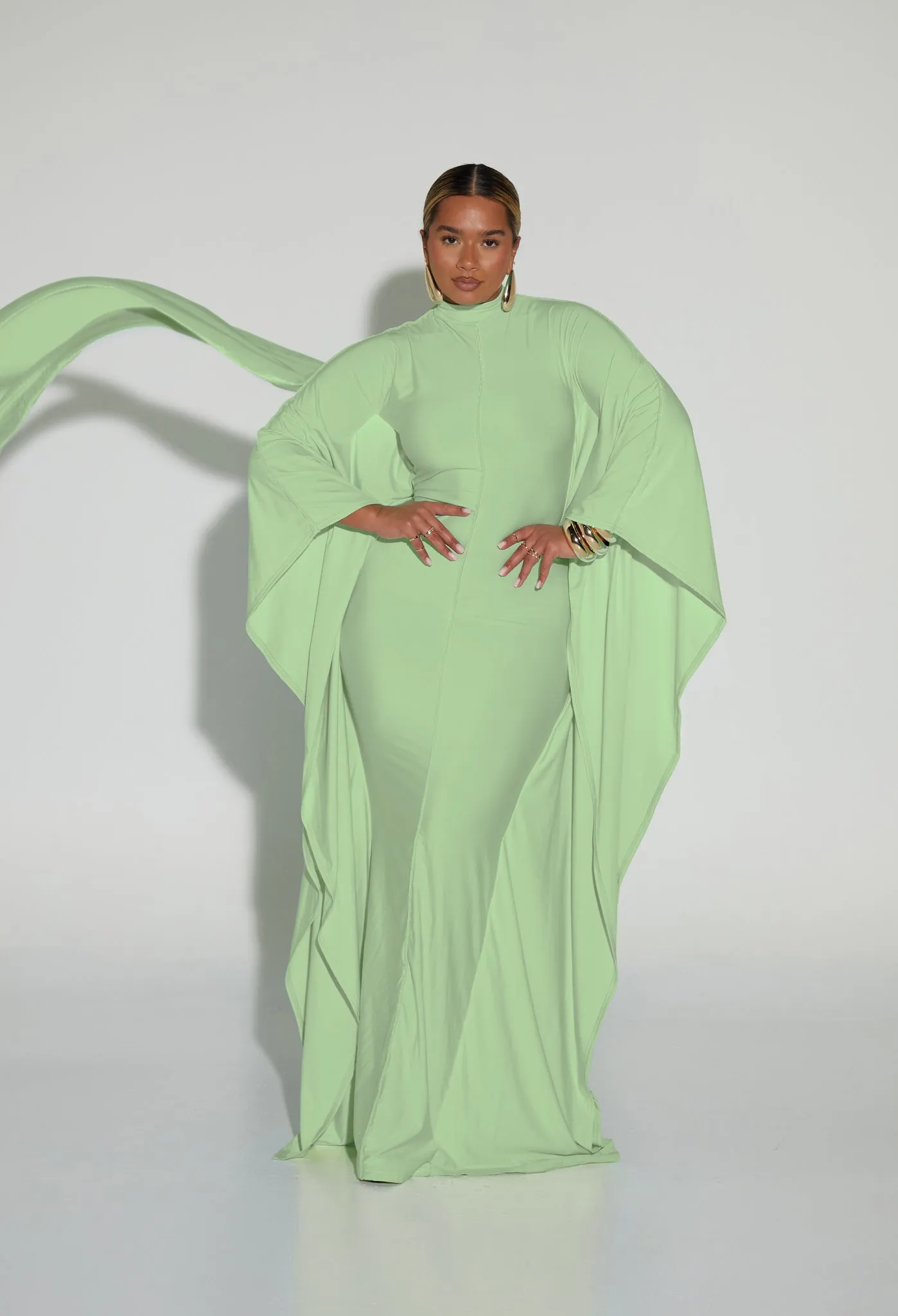 Batwing Gown - Honeydew