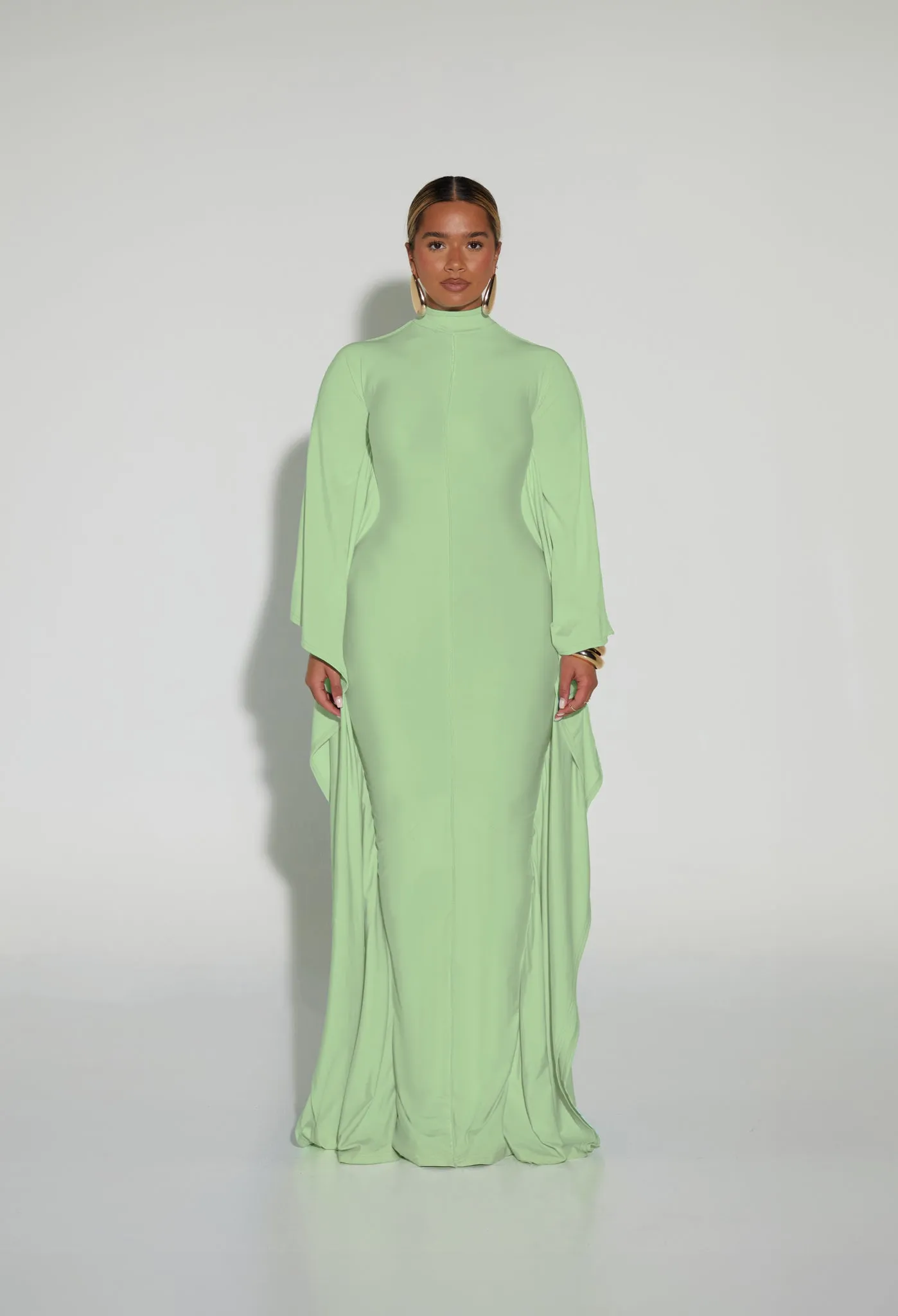 Batwing Gown - Honeydew
