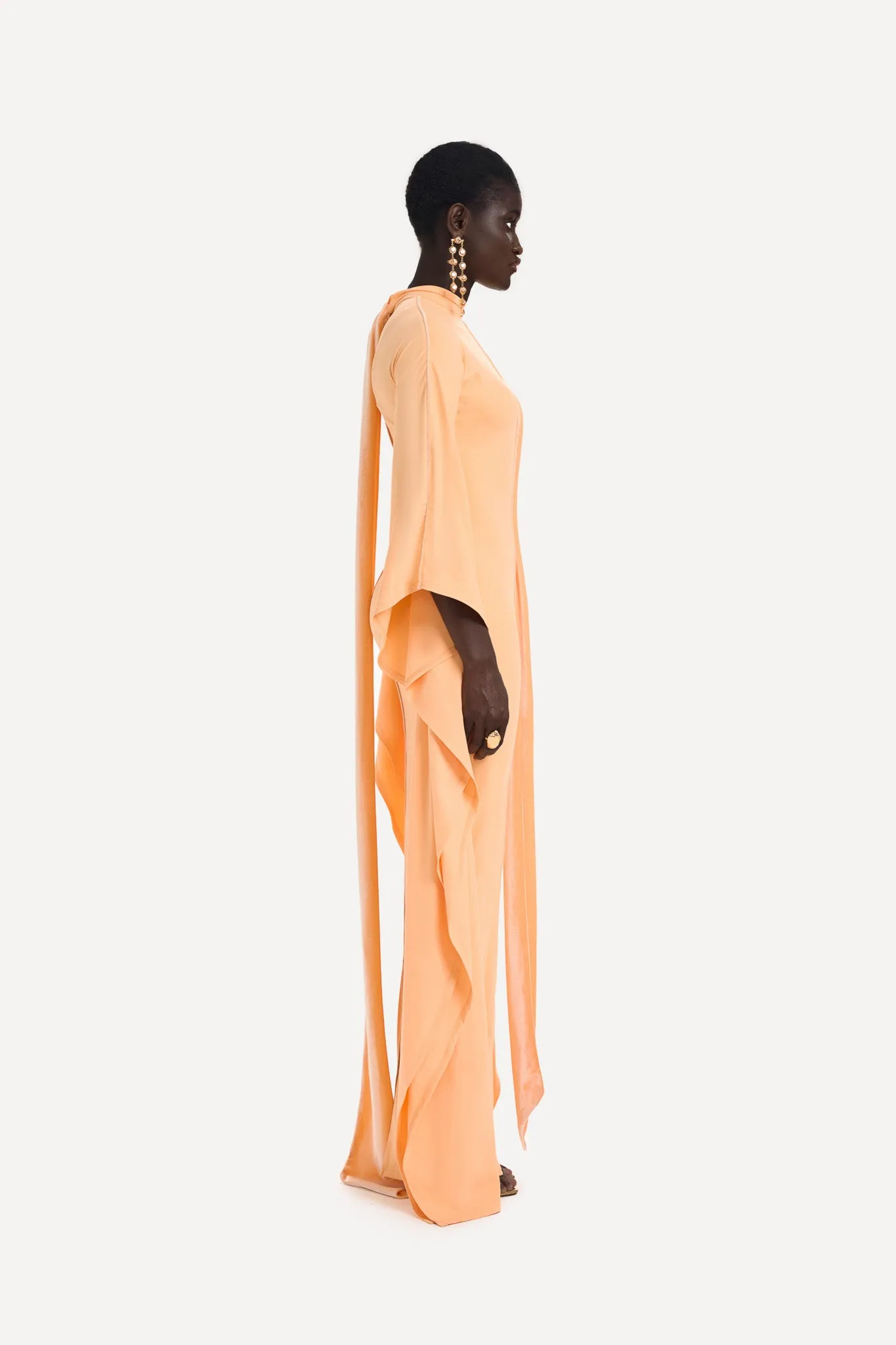 Batwing Gown - Peach