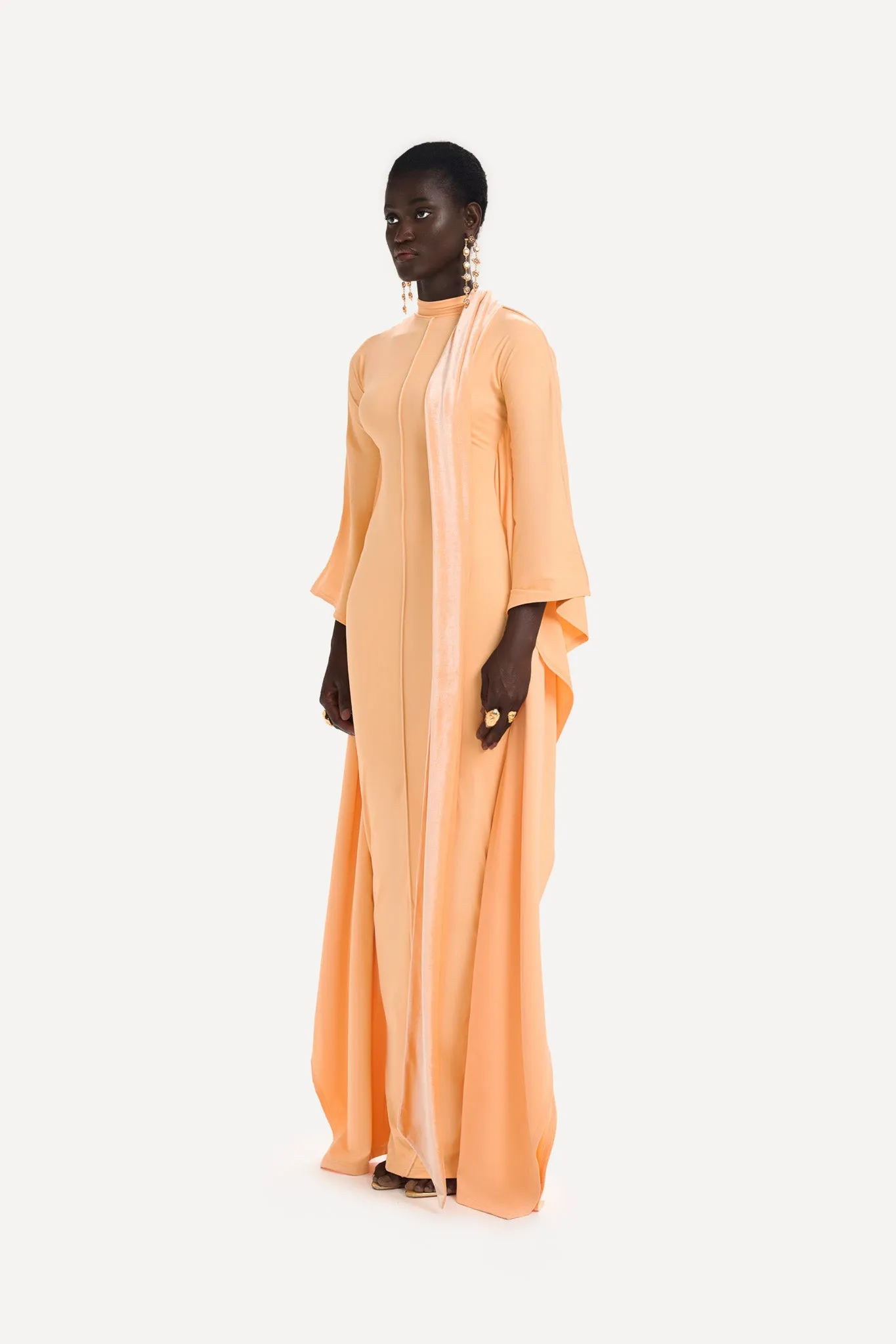 Batwing Gown - Peach