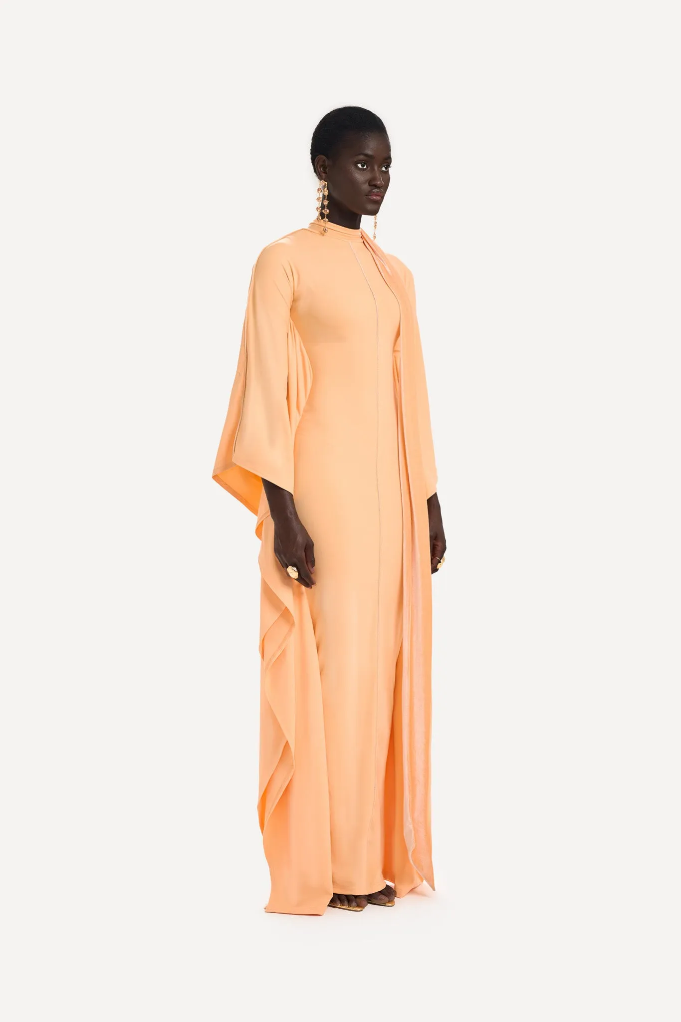 Batwing Gown - Peach
