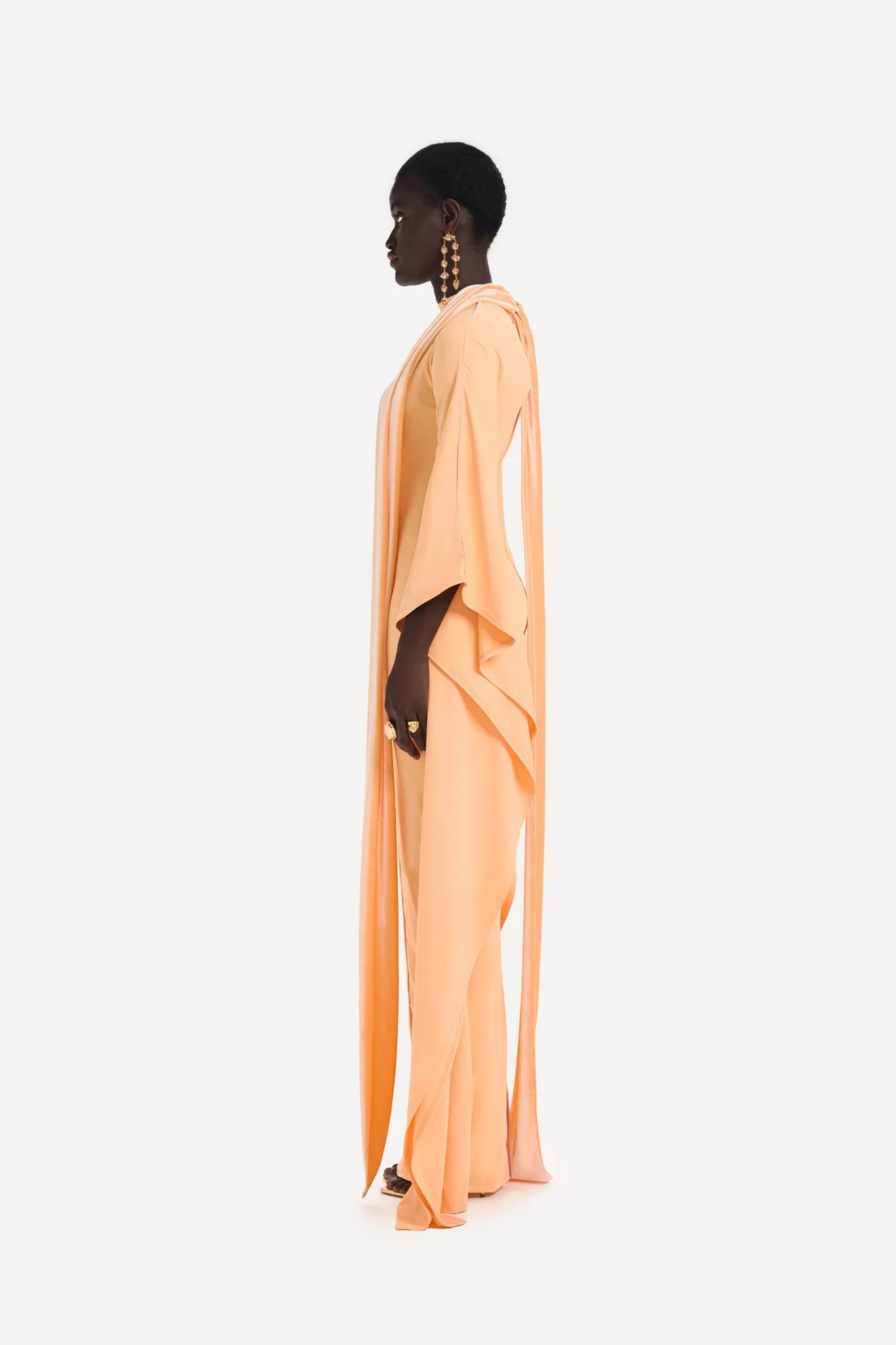 Batwing Gown - Peach