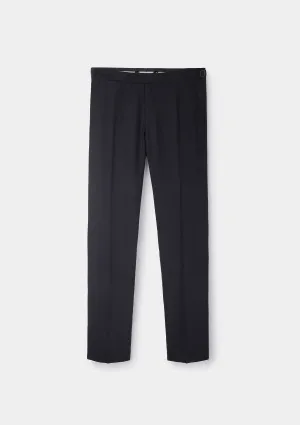 Black Virgin Wool Formal Trousers