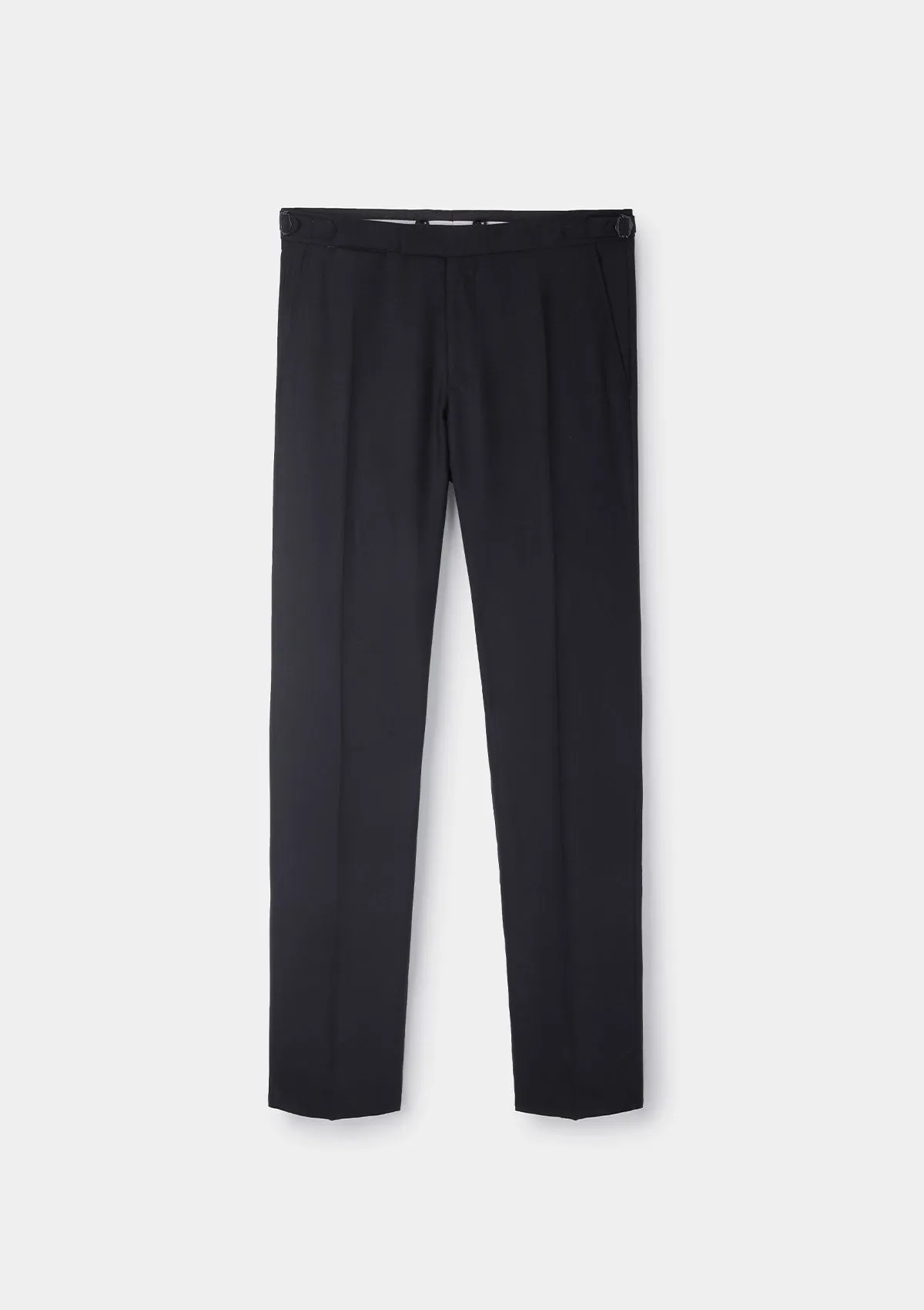 Black Virgin Wool Formal Trousers