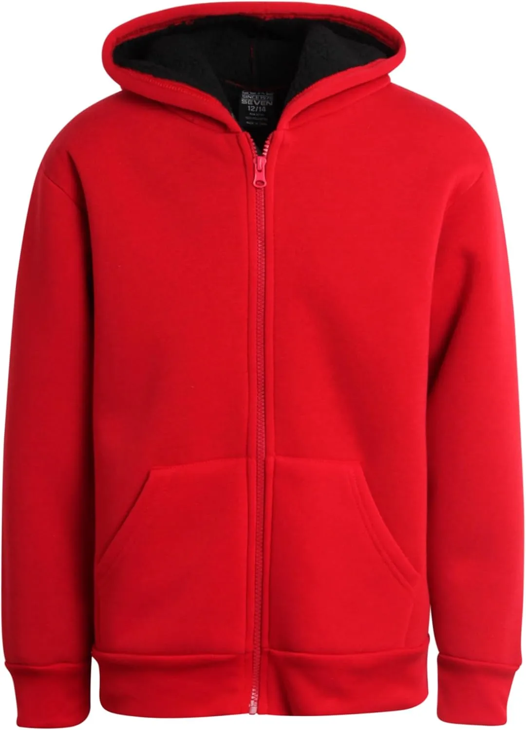 Boys Sweatshirt Heavyweight Sherpa Fleece Lined Zip Hoodie Sweatshirt Winter Sweatshirt Jacket for Boys (8-18)