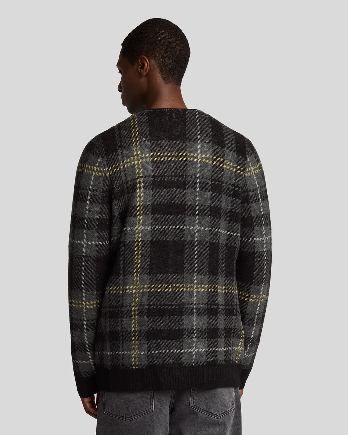Brushed Tartan Cardigan
