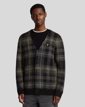 Brushed Tartan Cardigan