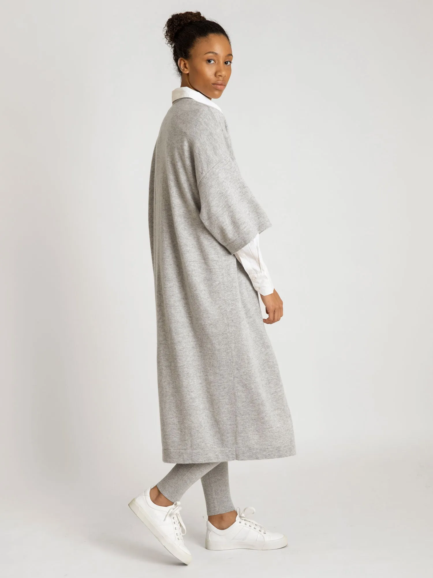 Cashmere cardigan "Kaftan" - light grey