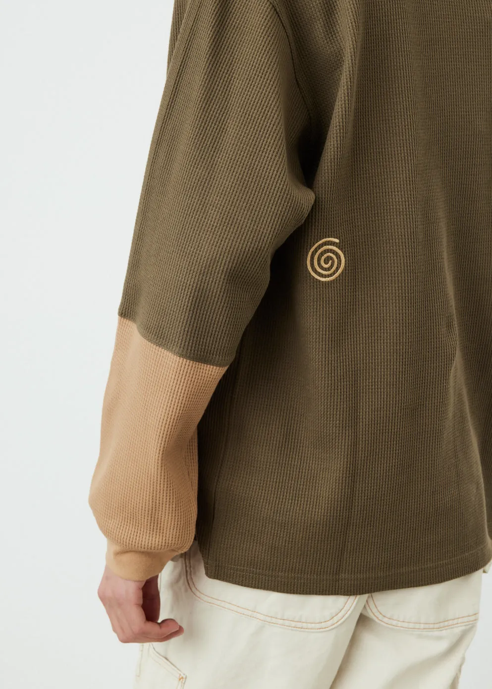 Dipped Mock Neck Long Sleeve Top