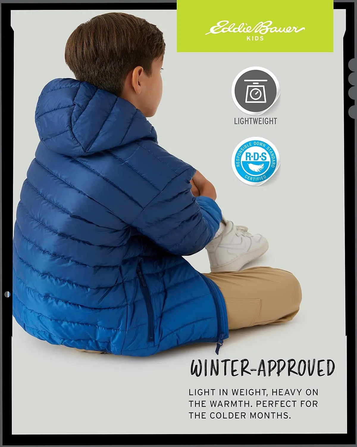 Eddie Bauer Boys' Jacket - CirrusLite Weather Resistant Down Coat for Boys - Insulated Quilted Bubble Puffer (3-20)