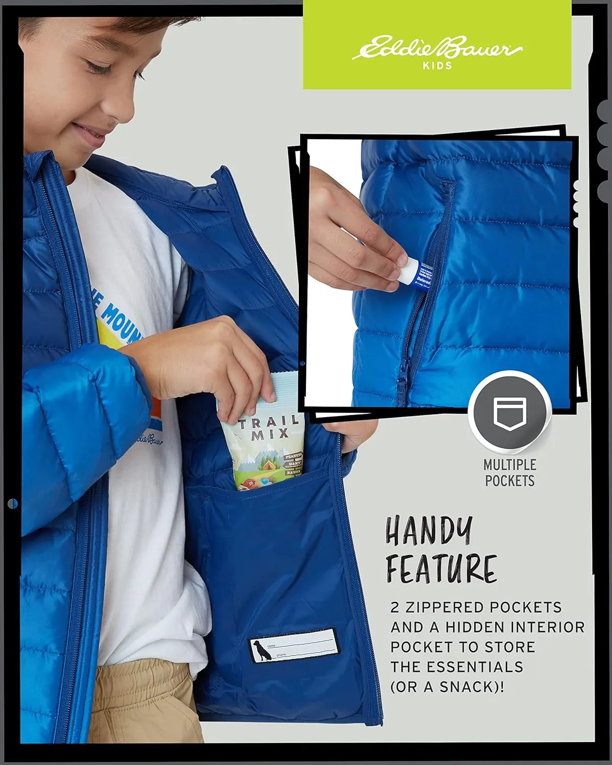 Eddie Bauer Boys' Jacket - CirrusLite Weather Resistant Down Coat for Boys - Insulated Quilted Bubble Puffer (3-20)