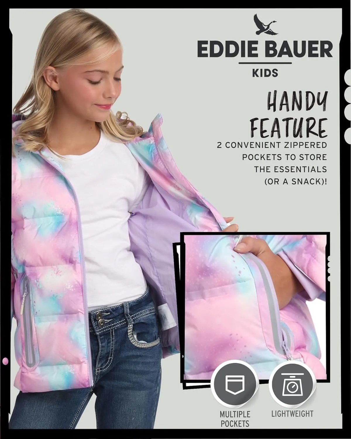 Eddie Bauer Girls' Winter Jacket - Heavyweight Quilted Down Jacket - Insulated Hooded Outerwear Coat for Girls (5-20)