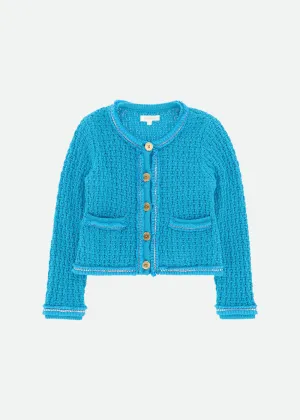 Eugenie Knitted Jacket Turquoise