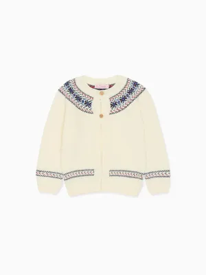 fair isle baby cardigan