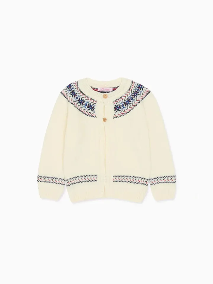 fair isle baby cardigan
