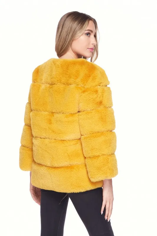 Faux Fur Coat Short