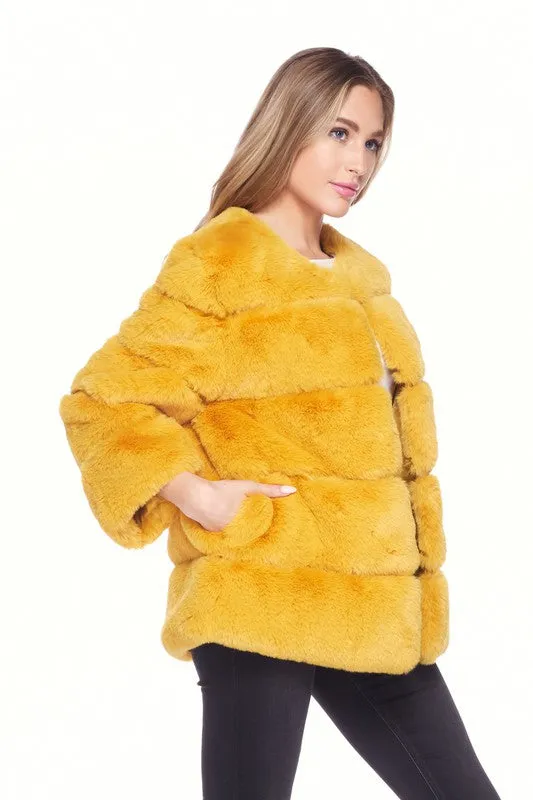 Faux Fur Coat Short