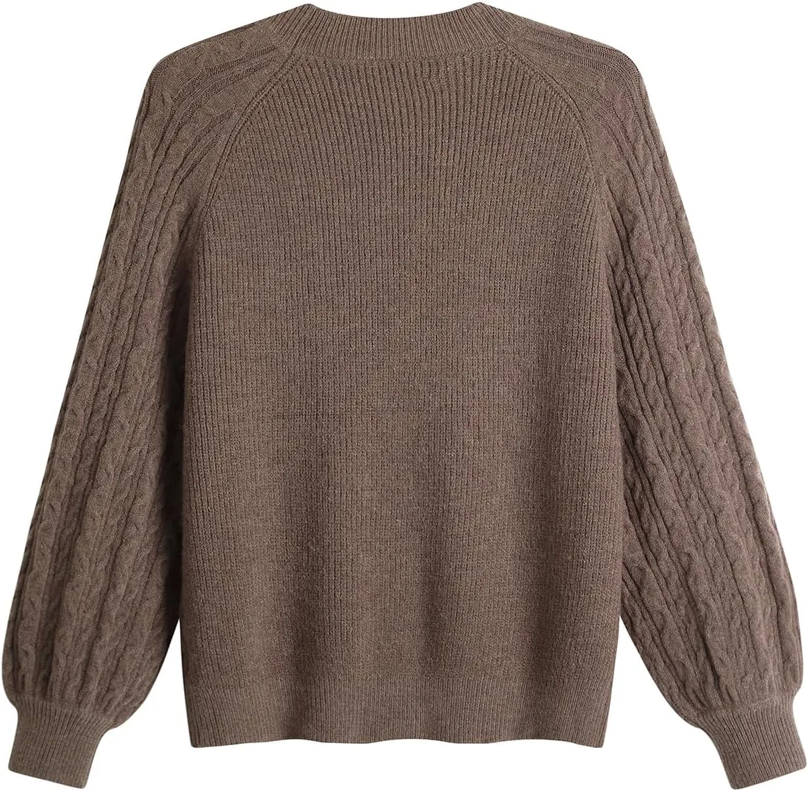 GABERLY Button Down Thickened Sweaters V Neck Open Front Loose Oversized Cardigans Knit Outwear for Women