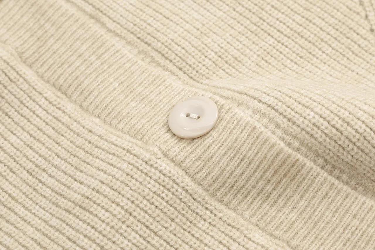 GABERLY Button Down Thickened Sweaters V Neck Open Front Loose Oversized Cardigans Knit Outwear for Women