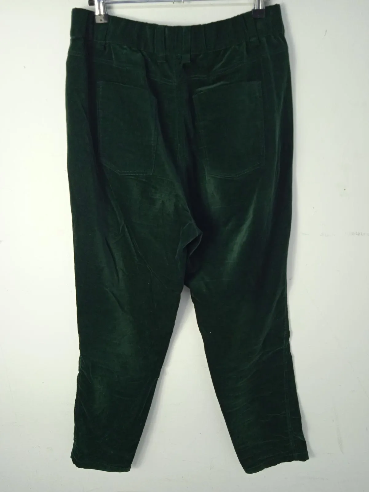 HEROIC Ladies Green Velvet Tapered Chino Trousers W28 L29