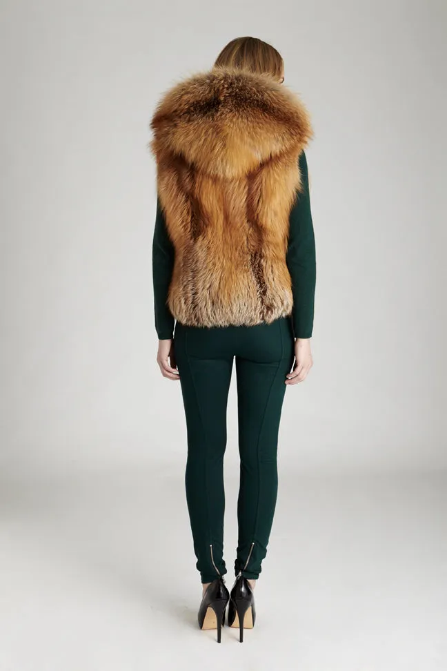 Iris Gold Fox Fur Vest