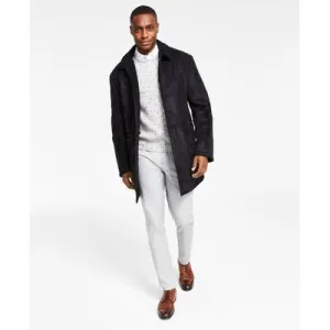 Lauren Ralph Lauren Mens Classic fit Overcoat Coat 42 L Black Solid