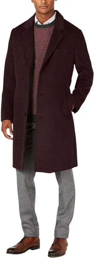 LONDON FOG Men's Classic Fit Overcoat Signature Wool Blend Top Coat (Regular & Big-Tall Sizes)