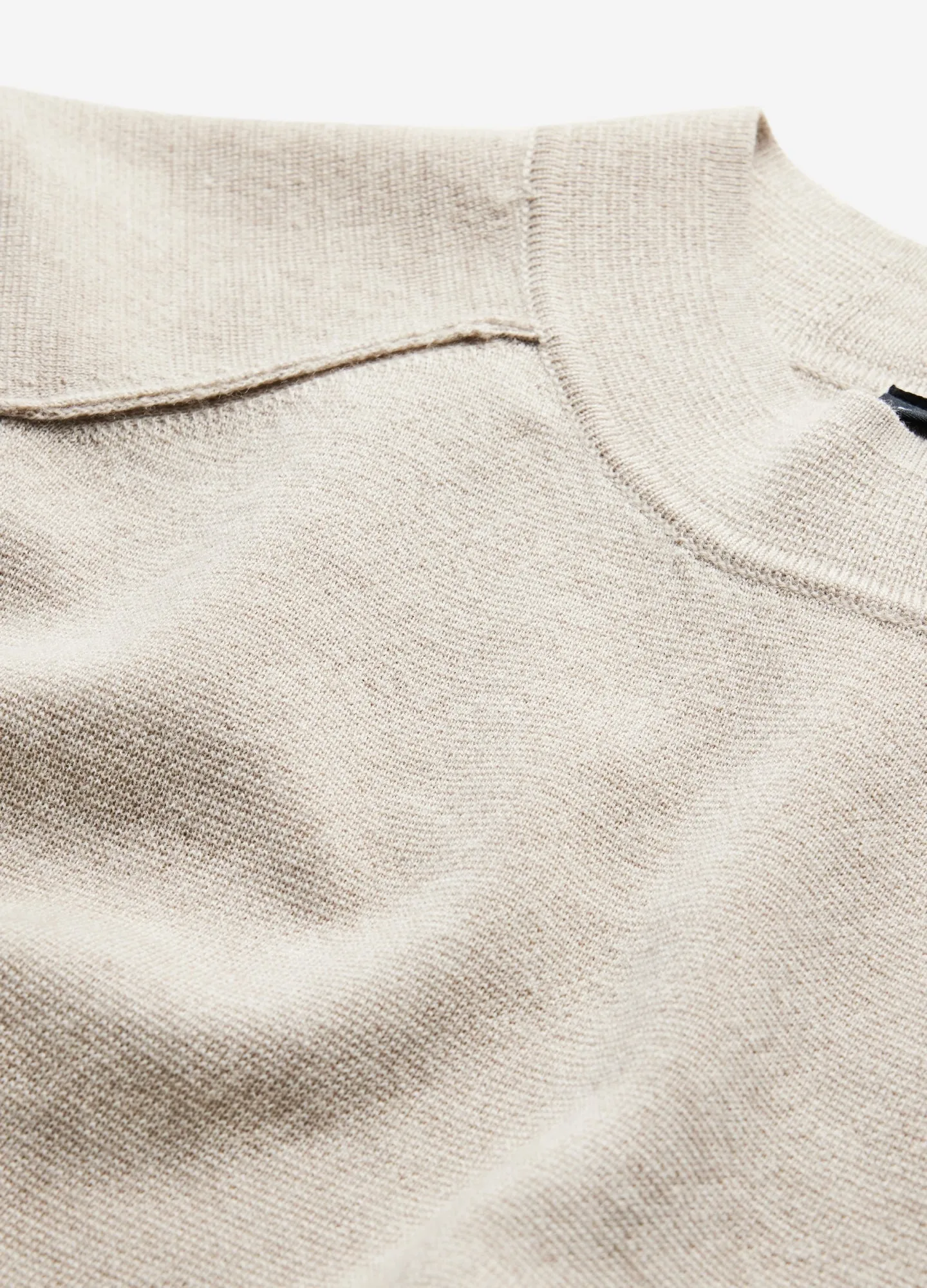 Mock Neck Merino Sweater Oatmeal