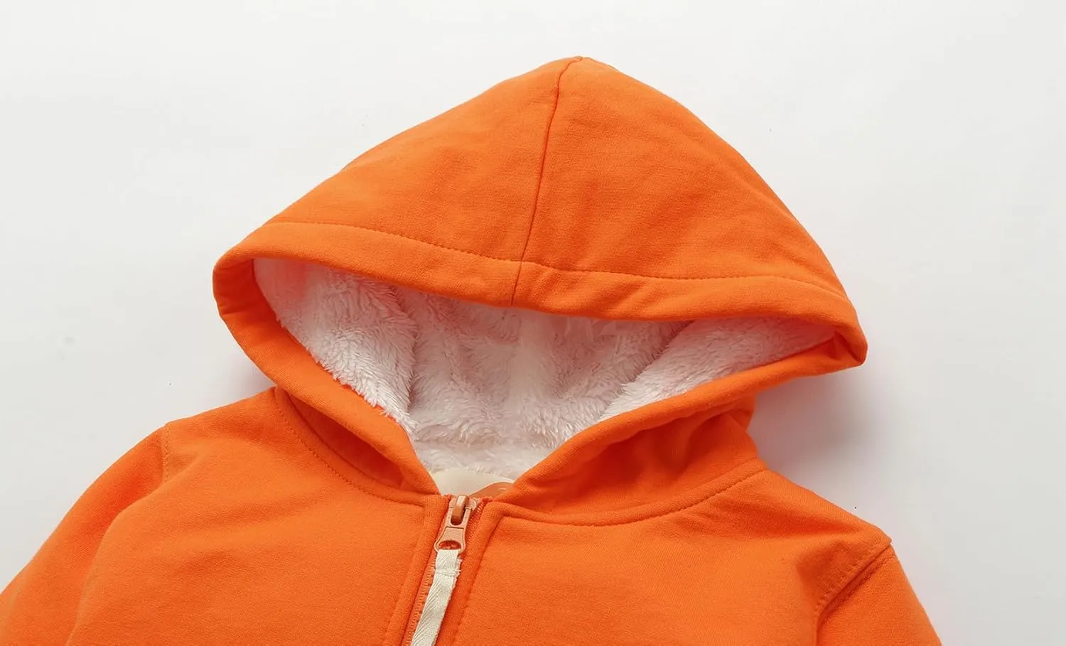 Mud Kingdom Boys Girls Full-Zip Hooded Sweatshirt Fur Lined Funny Pattern 6 Months-8 Years