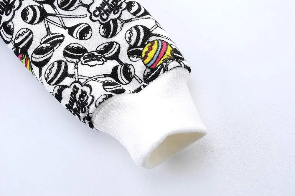 Mud Kingdom Boys Girls Full-Zip Hooded Sweatshirt Fur Lined Funny Pattern 6 Months-8 Years