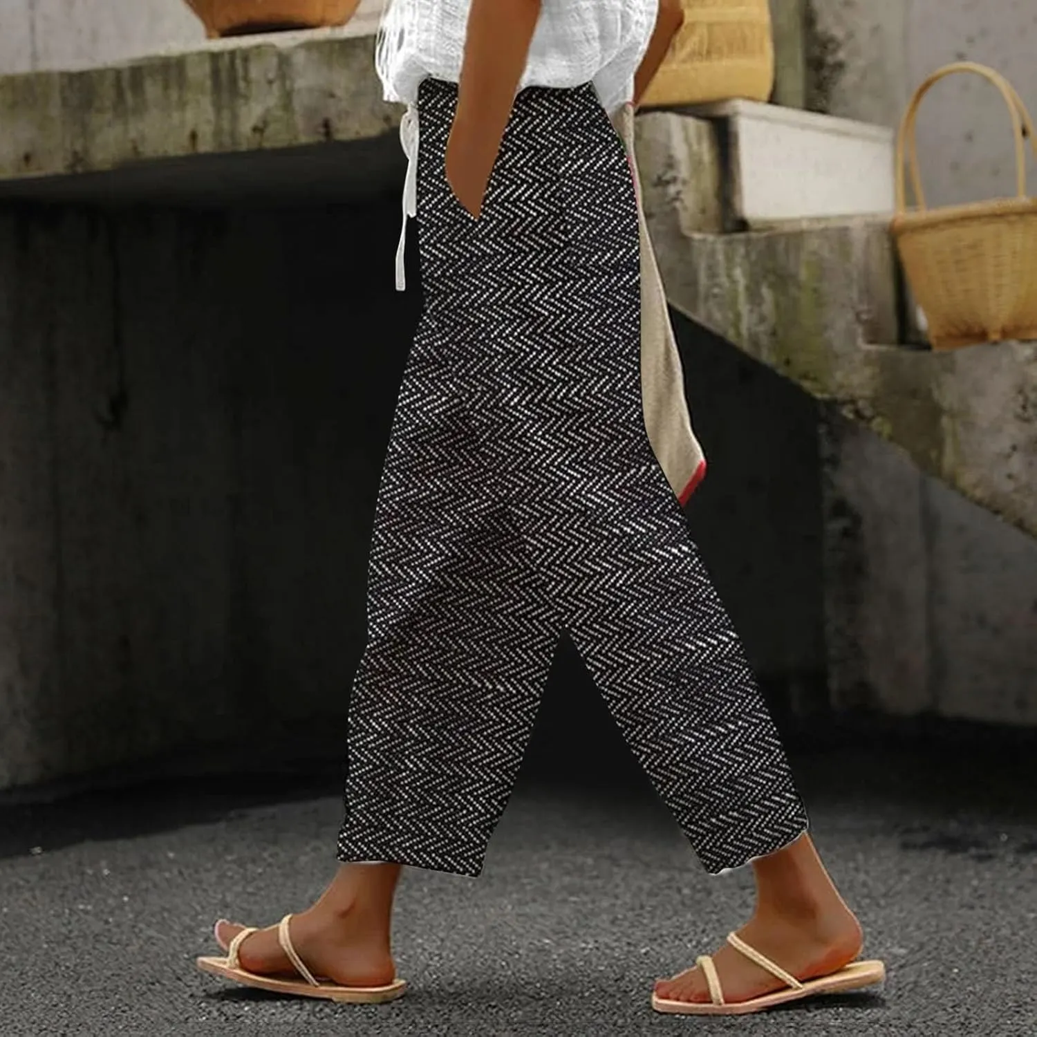 Petite Linen Pants for Women Sleeve Independence Day American Flag Print Family Print Pants Petite Linen Pants for