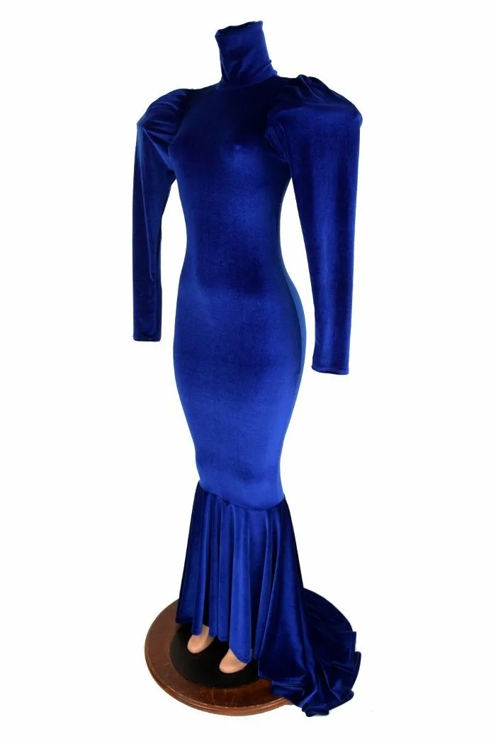 Puffed Victoria Sleeve Puddle Train Gown