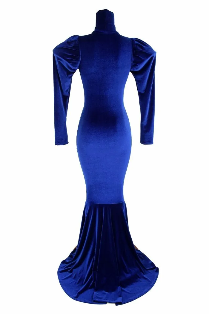 Puffed Victoria Sleeve Puddle Train Gown