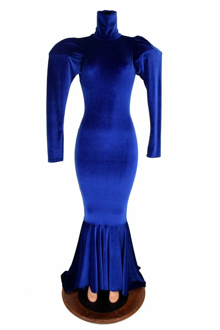 Puffed Victoria Sleeve Puddle Train Gown