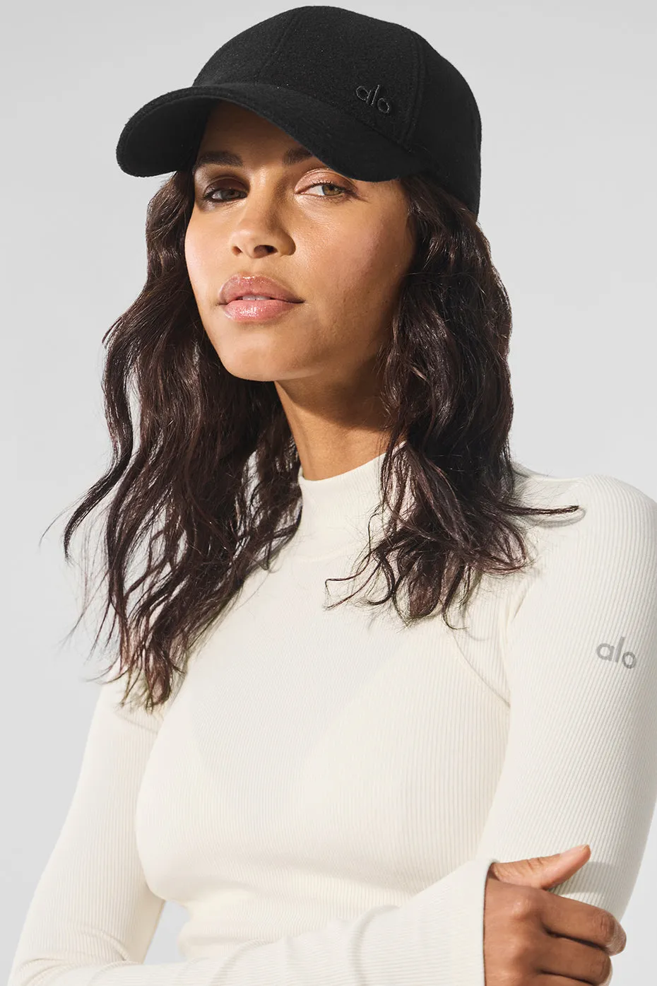 Ribbed Mesmerize Mock Neck Long Sleeve - Ivory