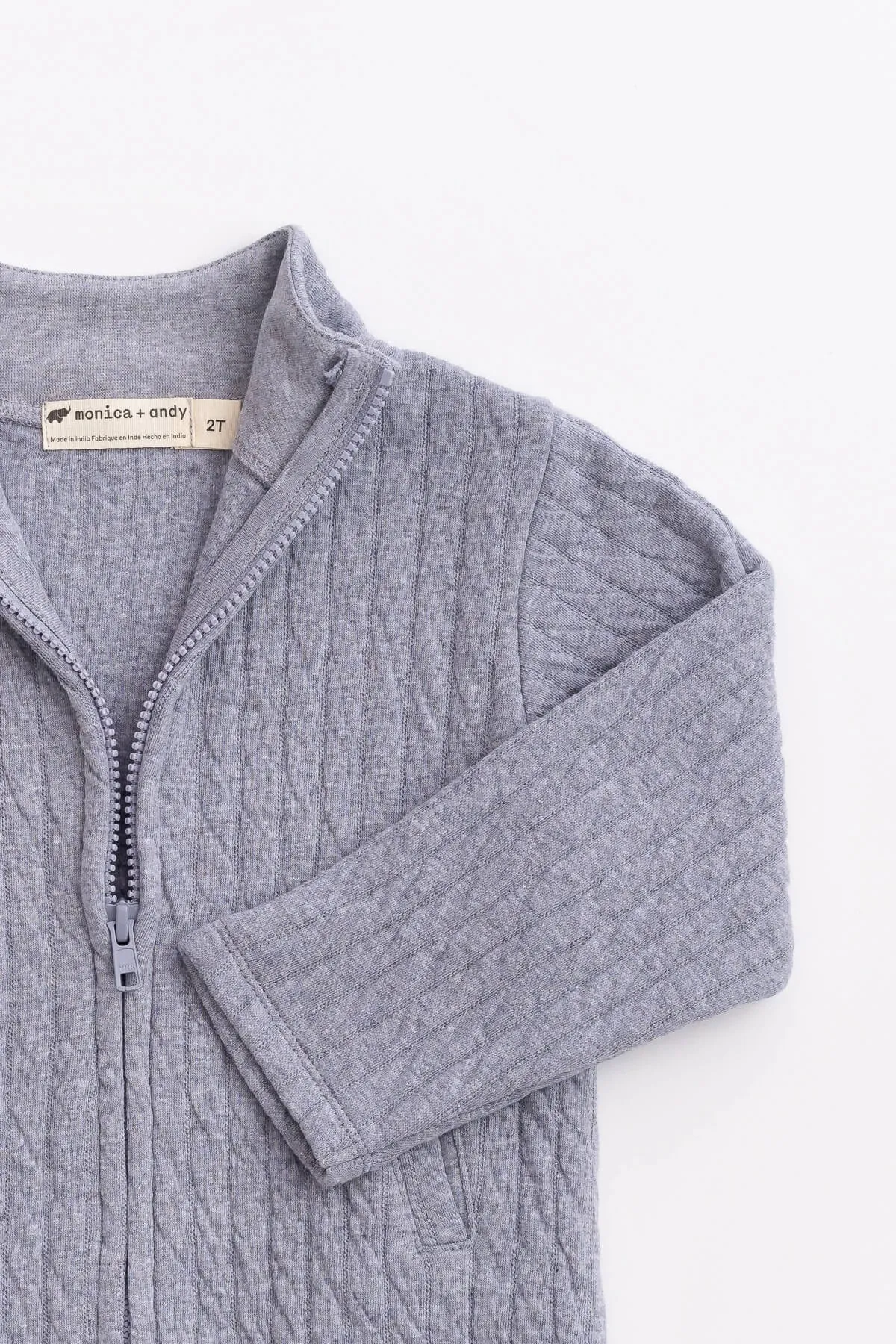 SALE - Quilted Jacket_Heather Grey