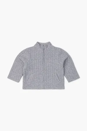 SALE - Quilted Jacket_Heather Grey