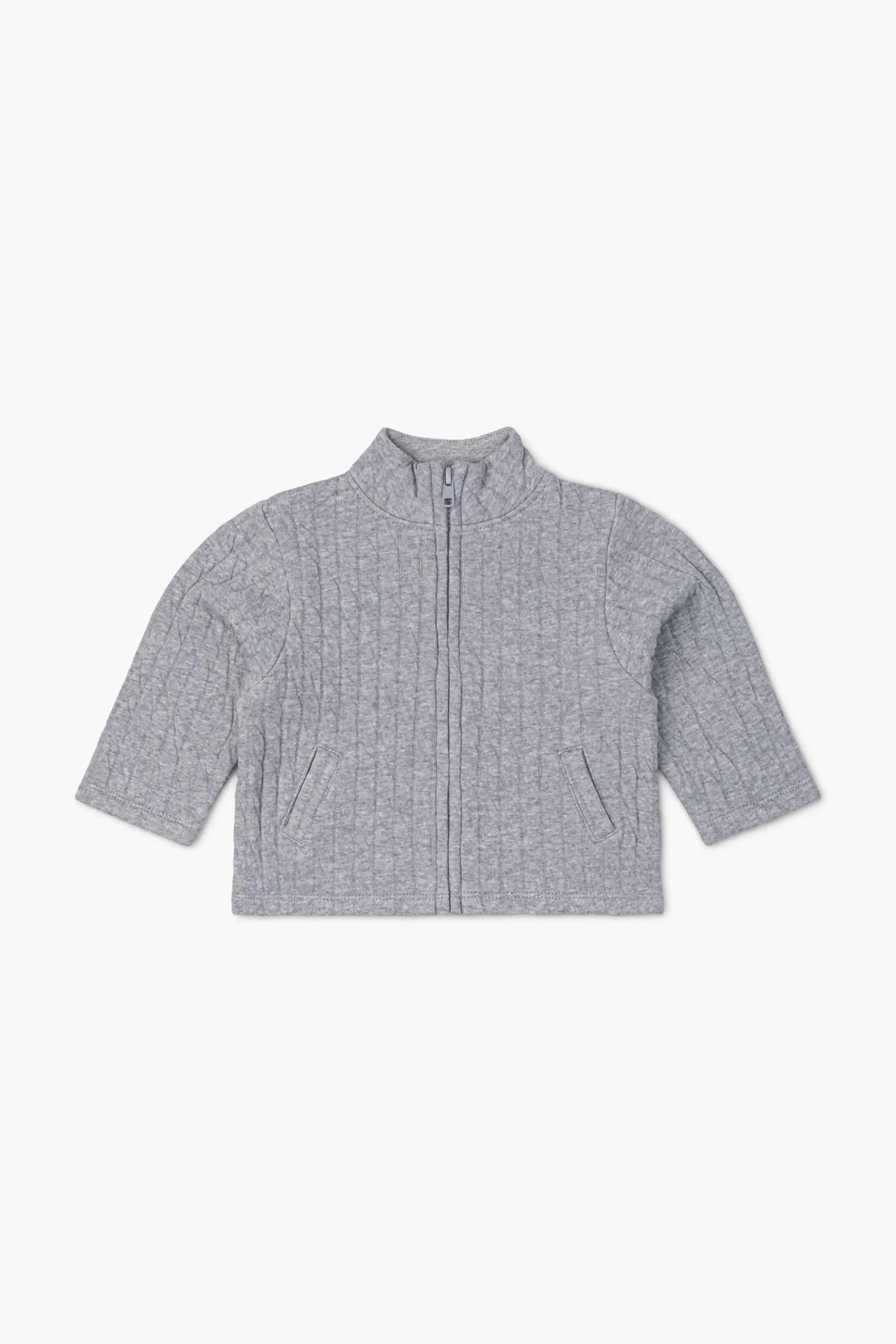 SALE - Quilted Jacket_Heather Grey