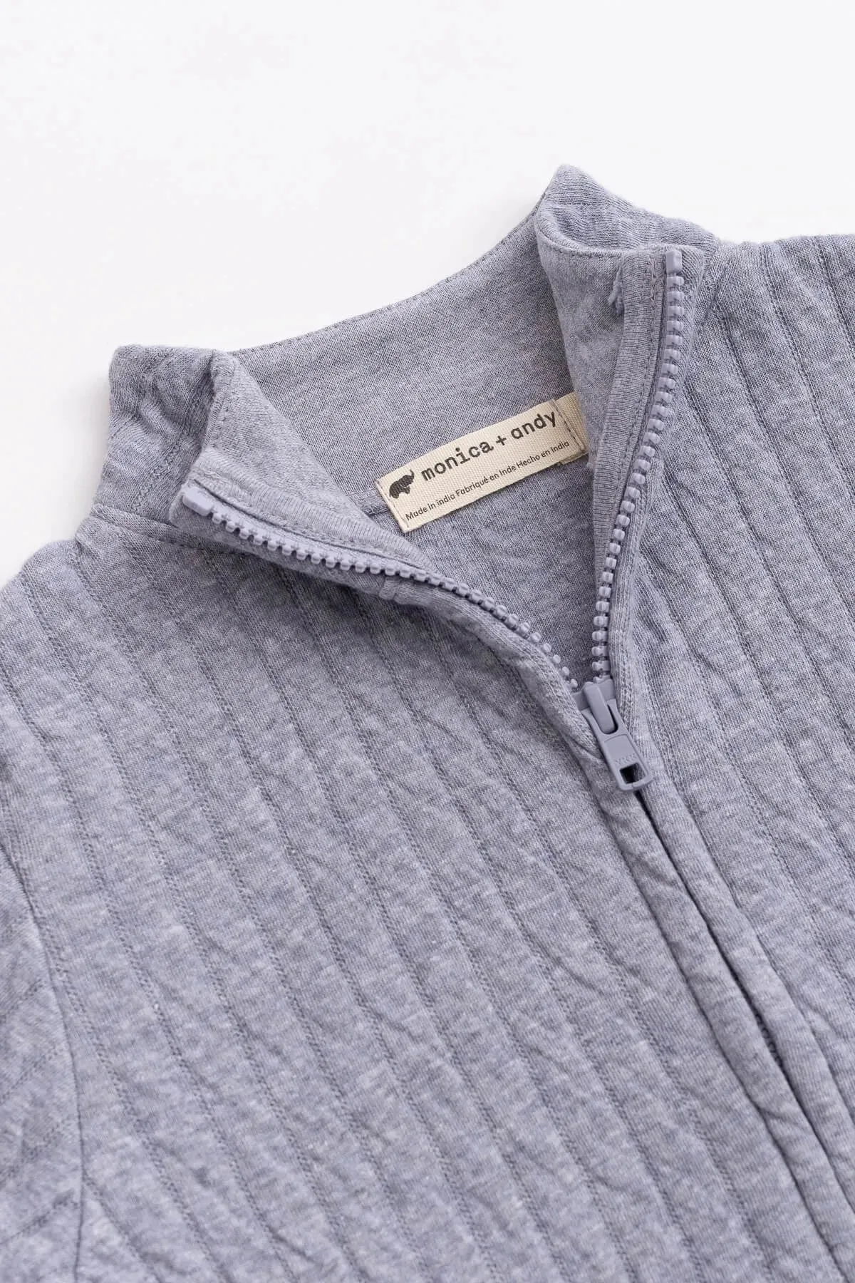 SALE - Quilted Jacket_Heather Grey