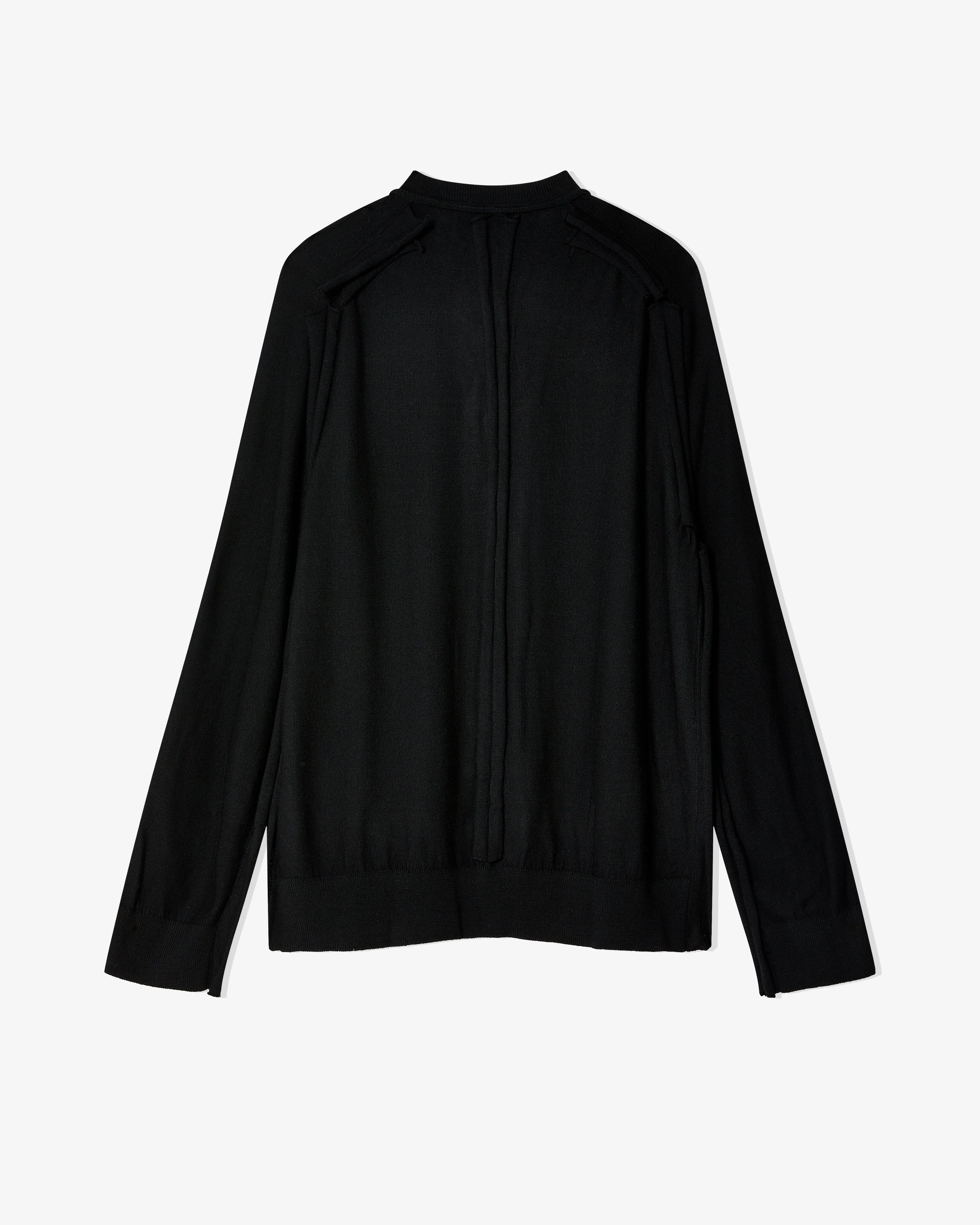 Simone Rocha - Men's Beaded Inverted Seam Cardigan - (Black/Pearl)