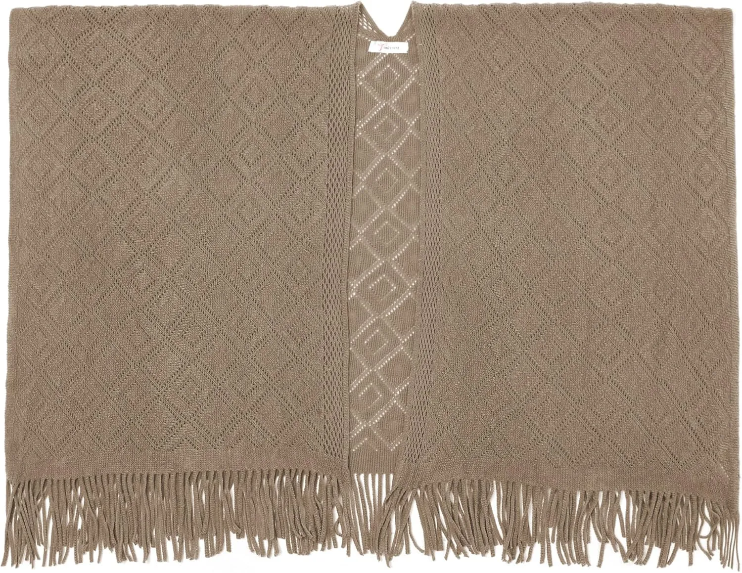 Soul Young Knit Shawl Wrap for Women Ladies Fringe Poncho Blanket Cardigan Cape