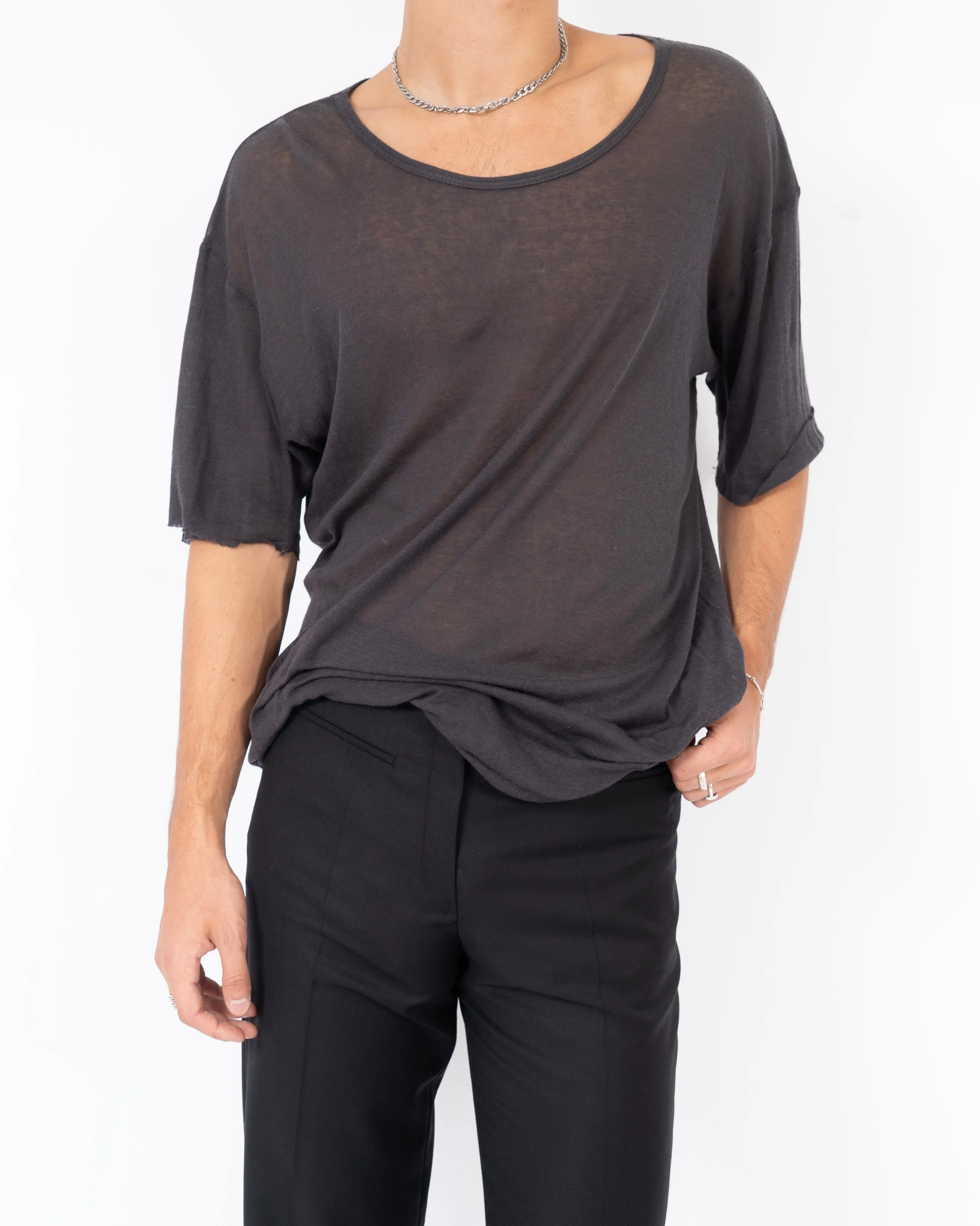 SS14 Oversized Anthracite Cashmere T-Shirt